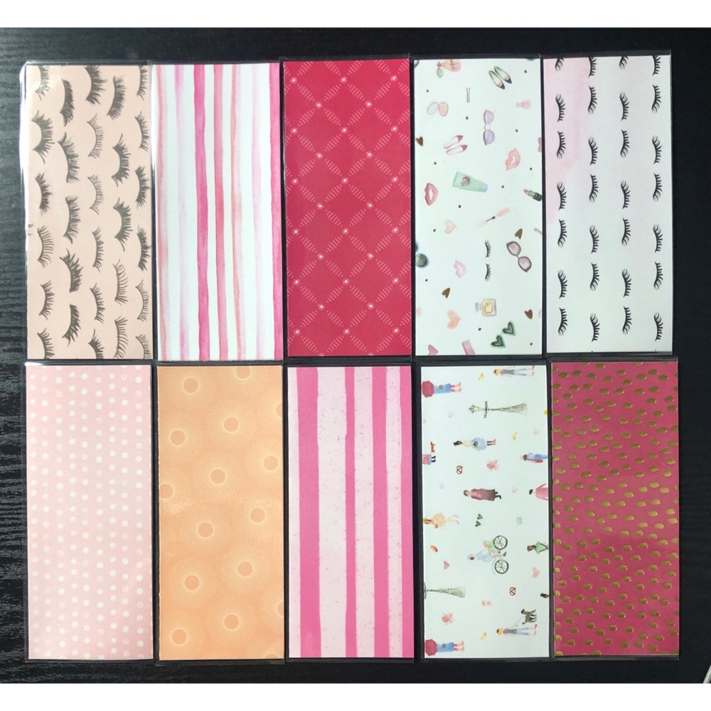 10 laminated cash envelopes